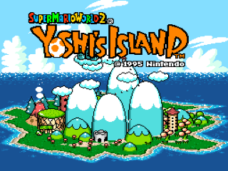 Super Mario World 2 Yoshi's Island title screen for Super Famicom
